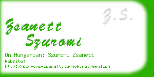 zsanett szuromi business card